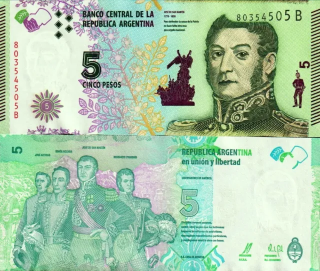 ARGENTINA - 5 pesos 2015 FDS - UNC