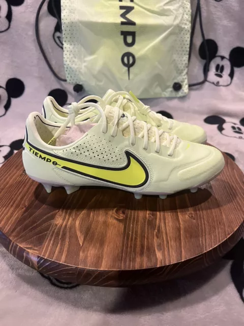 Nike Tiempo Legend 9 Elite Fg Barely Volt Green-Volt-White Sz 6.5 [Cz8482-705]