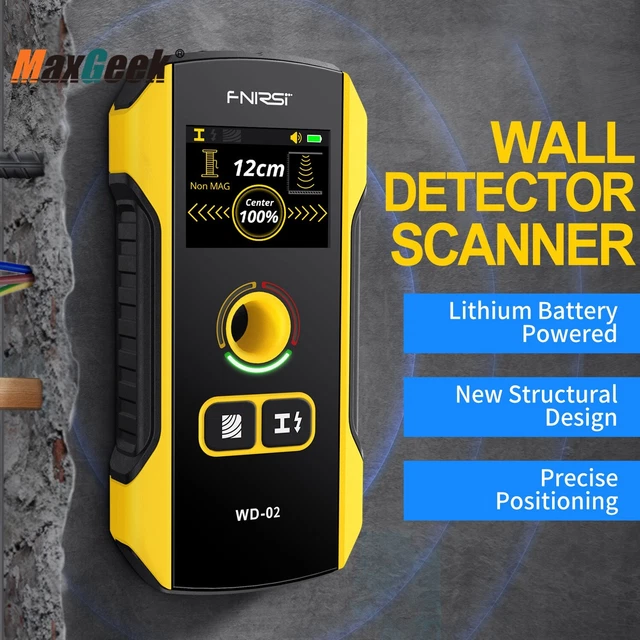 WD-02 Scanner rilevatore da parete + schermo a colori HD per cavi metallici e picchette in legno