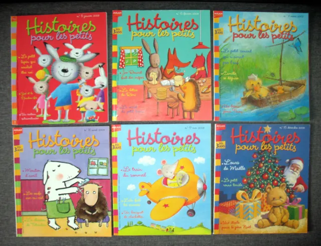 "Histoires pour les Petits" Lot de 6 Magazines  du n°5 au n°15 janv/déc 2003