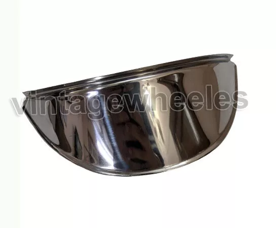 Vespa PX LML 7" Inch Headlight Peak Polished Stainless Steel Lamp Shade Peak