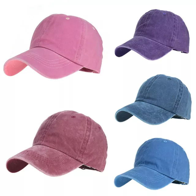 Casquette De Baseball En Coton Uni Pour Hommes Et Femmes 2 Pièces Taille F