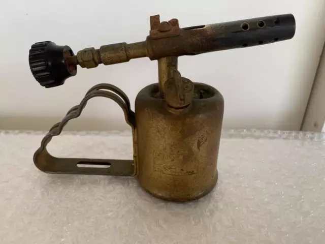 Vintage Small Brass Bladon Blow Lamp Blowtorch Blowlamp Hand Tool Birminham