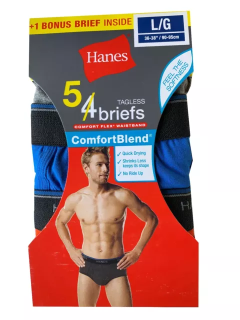 Hanes Men's Tagless® No Ride Up Briefs with Comfort Soft