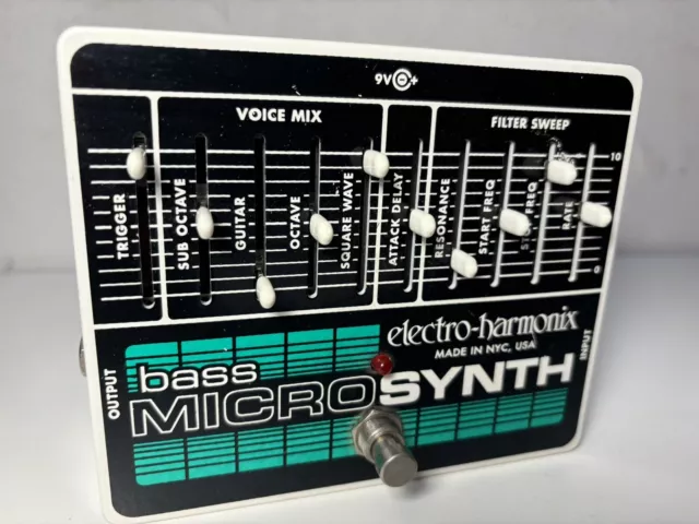 Electro-Harmonix Bass MicroSynth Guitar Effects Micro Synth Synthesizer Pedal