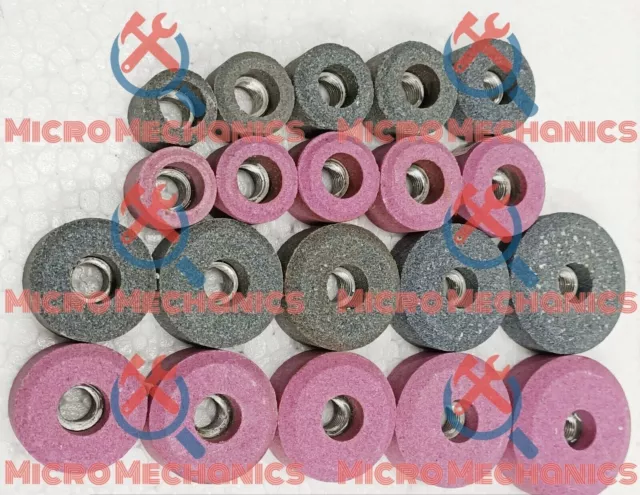 20x Kit Of VALVE SEAT GRINDING STONES For SIOUX HOLDER 11/16" Thread 80 Grit.