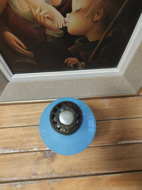 Jolie Lampe Berger Opaline Bleue 5