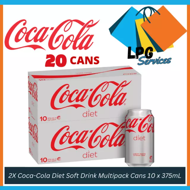 2X Coca-Cola Diet Soft Drink Multipack Cans 10 x 375mL Free Shipping l AU