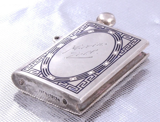 EMAILLEE BLEU BLANC Briquet Pyrogene A Amadou- Argent Massif Austro-Hongrois Xix EUR 1,00 - PicClick FR