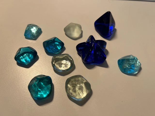 1 150 Karton blaue türkise Glassteine Muggelsteine Mosaiksteine Deko Steine Glas