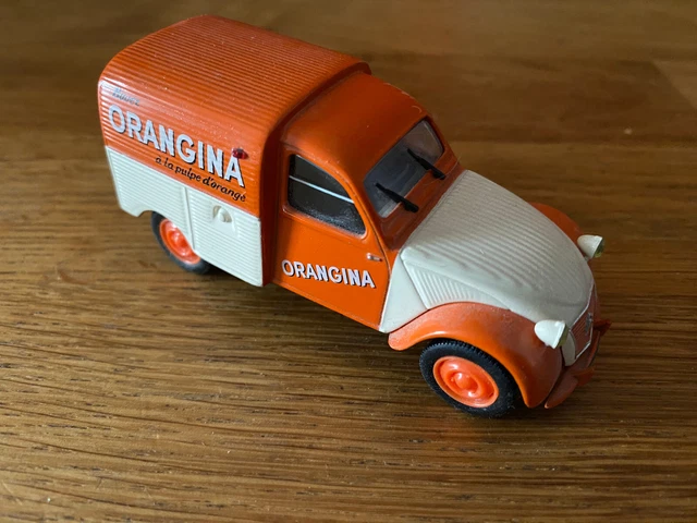 Figurine Norev 1/43 - Citroën 2CV Fourgonnette AZU Orangina - Modèle Miniature - Occasion