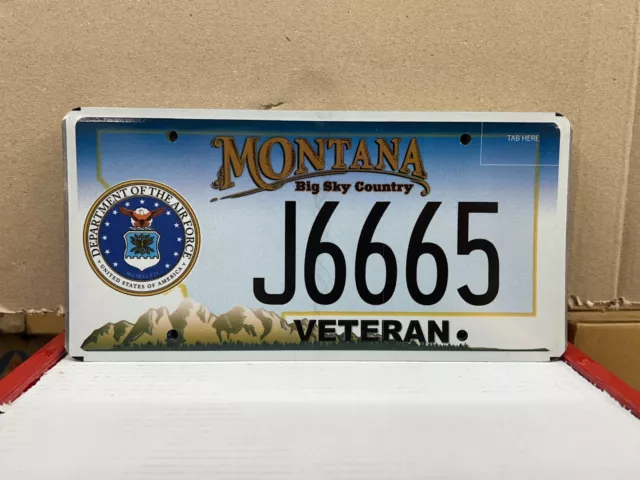 2006 Department Of The Air Force Veteran Montana License Plate