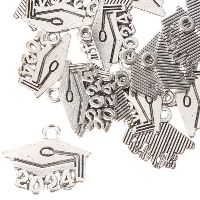 20 Graduation Charms 2024 Doctoral Hat Pendant DIY Jewelry Making