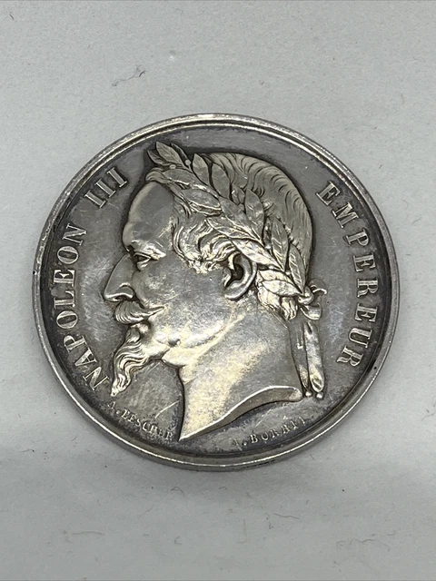 Médaille Napoleon III - Comice Agricole Vouziers 1868 - Cuivre - Rare