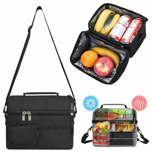 Insulated Lunch Bag Box Thermal Cooler Hot Cold Adult Tote Food for Women Man