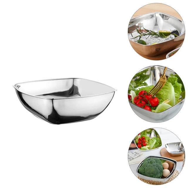MEAL EATING BOWL Small Candy Salad Bowls Stainless Steel Fruit £8.68