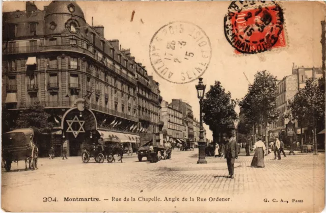 CPA PARIS 18e Montmartre Rue de la Chapelle Rue Ordener (1249877)