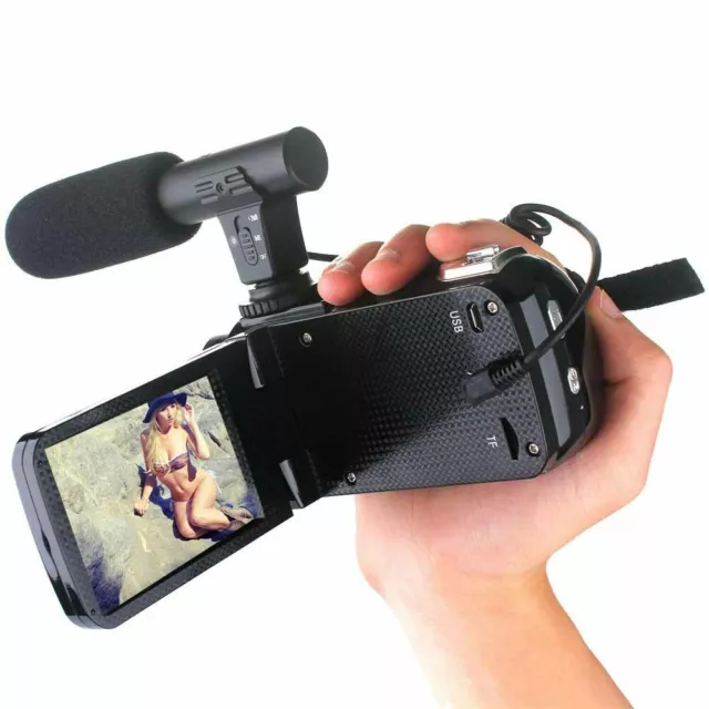 1080P Camcorder Video Digital Camera Full HD w/ Microphone Vlogging for YouTube