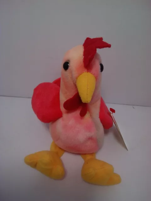 TY Beanie Baby Collection Doodle The Rooster Bean Bag Plush