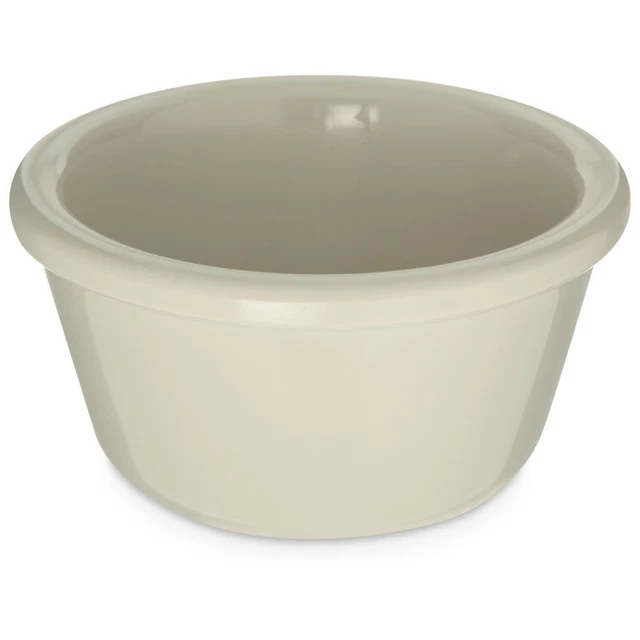Carlisle S28342 Bone Smooth 4 Oz. Melamine Ramekin - Dozen