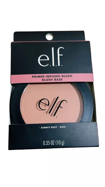 E.L.F. Blush infuso con primer sempre rosa taglia intera 10 g vegano nuovo e in scatola.