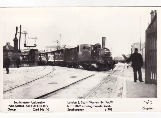L&SWR Class B4 No.91 Canute Road Southampton 1908 Pamlin repro photo postcard