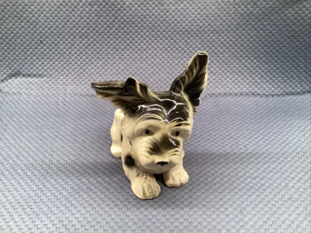 Vintage Porcelain Puppy Dog Planter Scottish Terrier 6 1/4" Made in Japan