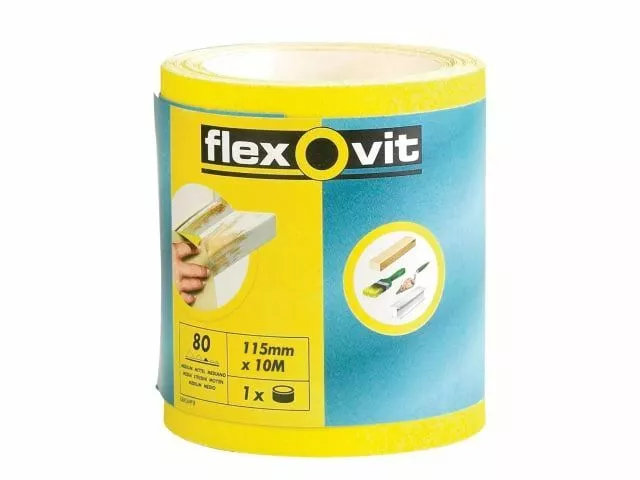 Flexovit High Performance Sanding Roll 115mm x 5m Fine 120G