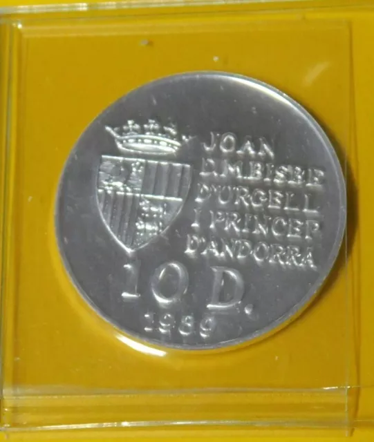 10 D. Silbermünze Andorra 1989