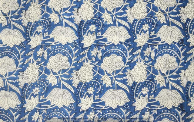Indien Course Desseré Artisanat Tissu Main Bloc Imprimé Fabrication de Robes