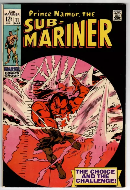 Prince Namor, The Sub-Mariner # 11 (8.0) Marvel 3/1969 Late Silver-Age 12c 🛻
