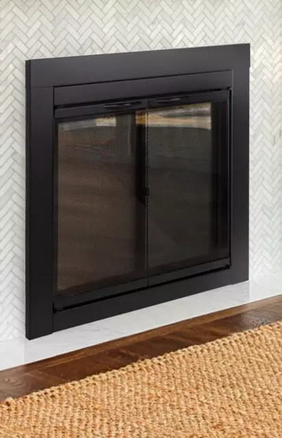 Pleasant Hearth AN-1011 Alpine Medium 37.50" x 31" Fireplace - Black