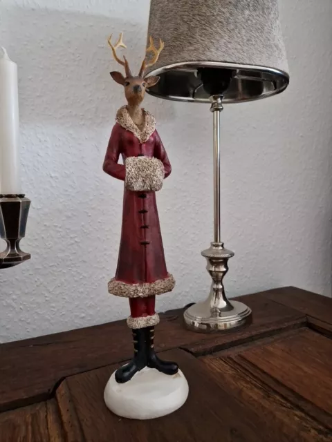 Weihnachten Clayre & Eef Hirsch Büste Statue Skulptur Figur Hirsch Reh 36cm hoch