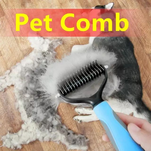 Pets Fur Knot Cutter Dog Grooming Shedding Tools Pet Cat Hair Removal Comb Brush