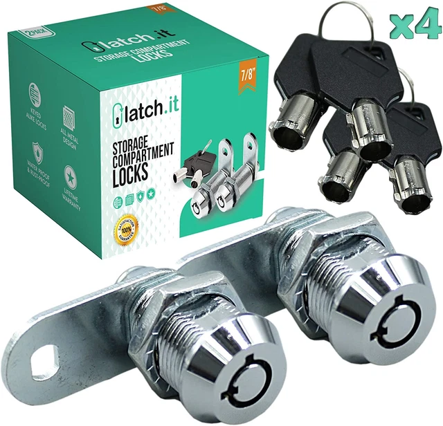 LATCH.IT 7/8” RV Storage Locks | 2-Pack RV Compartment Locks | Utility Cam Lock