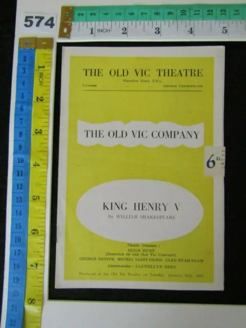 The OLD VIC THEATRE, London, "KING HENRY V" by William Shakespeare,  1951