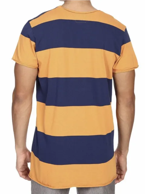 Vivienne Westwood Anglomania Homme T-Shirt Top Orange Bleu Rayé Bunny Drum SZ L 3