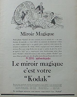 Publicité ancienne appareils photos ciné Kodak 1927 issue de magazine 