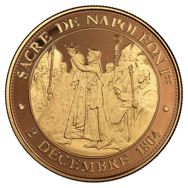 Médaille Le Sacre De Napoléon - Monnaie De Paris 2014 - Cuivre Doré - 70mm 110g