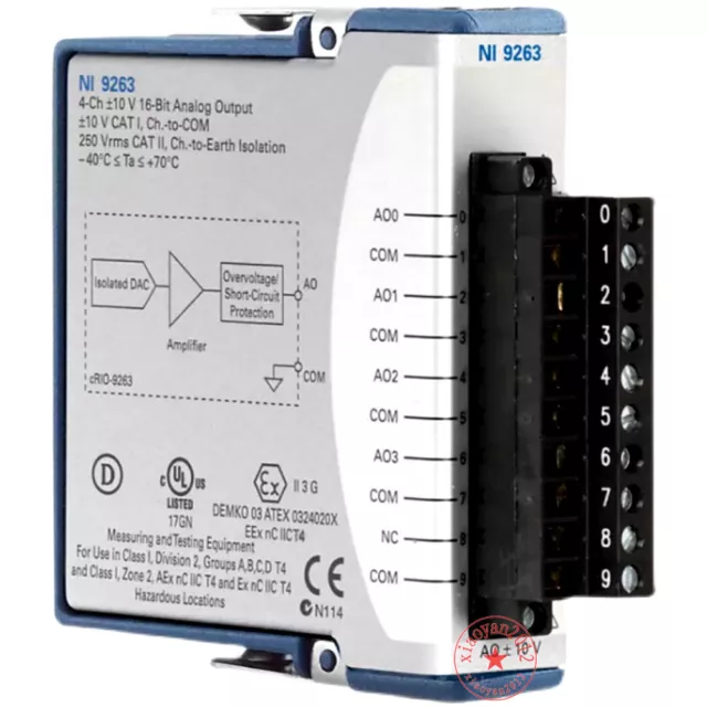 National Instruments NI-9263 cDAQ Analog Output Module 100% test health 2