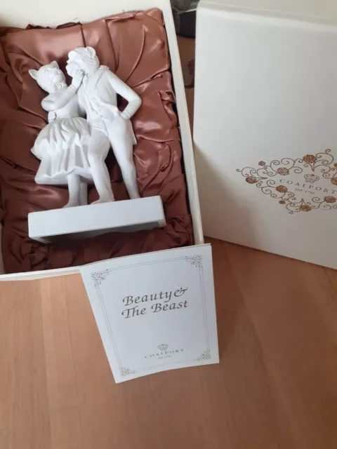 Beauty and The Beast Coalport Ltd Ed Parian base Figurine c/w Silk Lined Box