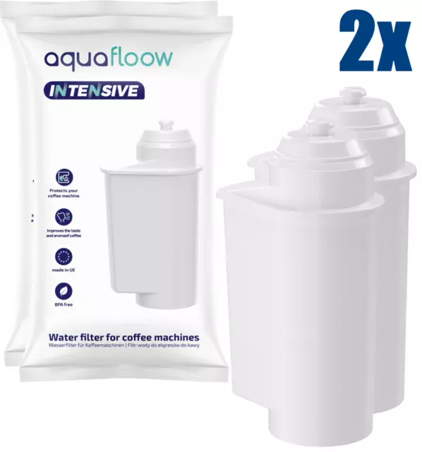 2x Filtre à eau AquaFloow pour machines à café -remplacement de INTENZA TZ70003