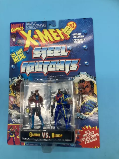 X Men Steel Mutants Gambit VS Bishop Figures  New