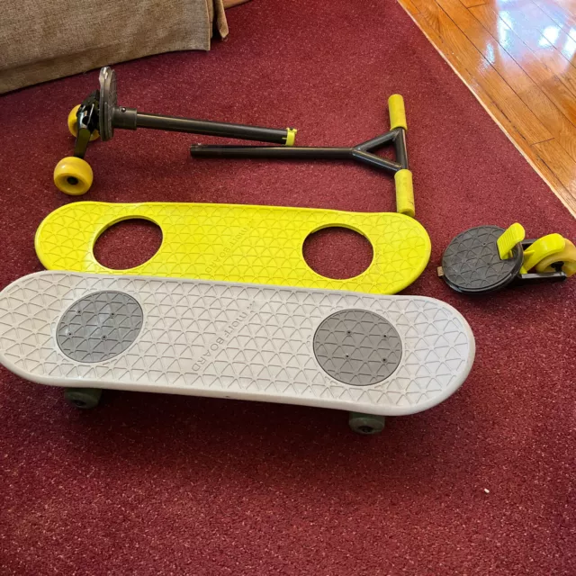 Morfboard Skateboard Deck W/Skate, Scoot Stand Up Gray Green Lot Extras🇺🇸🔥