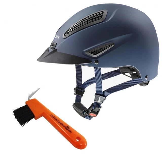 Reithelm Reitkappe PERFEXXION II Uvex blue navy blau matt inkl. RL24 Hufkratzer