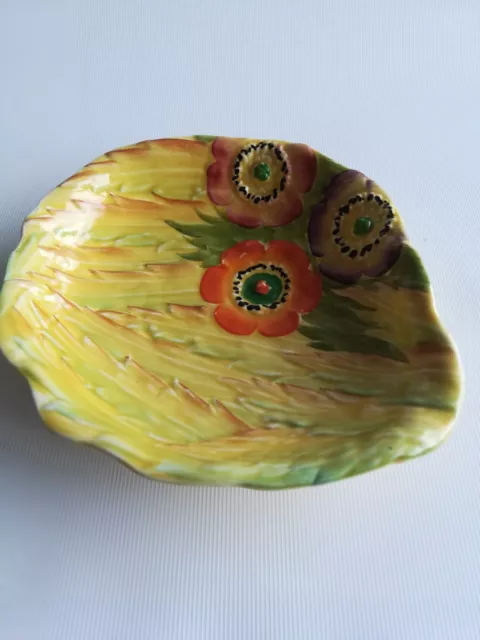 Carlton Ware Anenome , Art Deco Hand Painted Dish