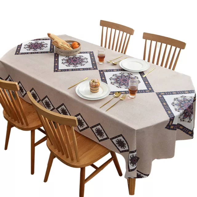 Vinyl Tablecloths Wipe Clean PVC Plastic Waterproof Oil Proof Table Cover Decor