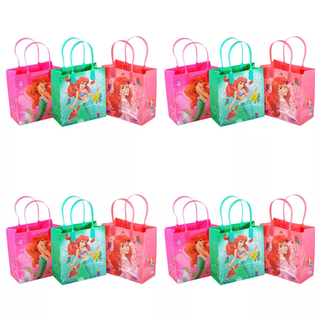 12Pcs Little Mermaid Party Favor Goodie Bags | Little Mermaid Ariel Party Gift