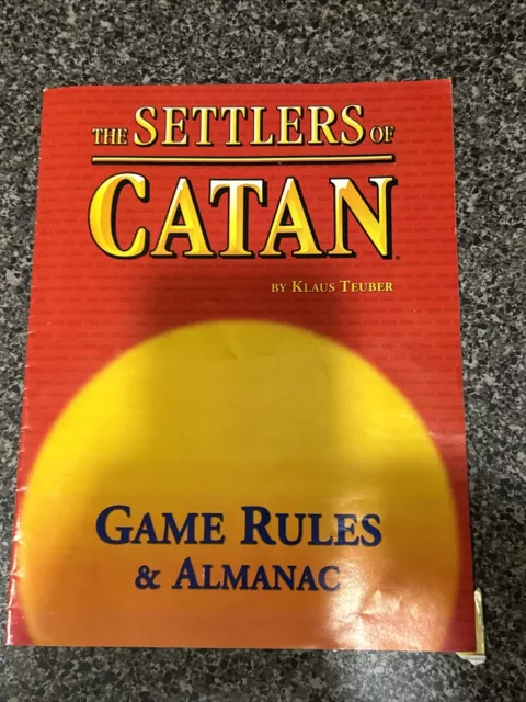 Settlers Of Catan Replacement Board Game Rules Almanac Instruction Manual 3061