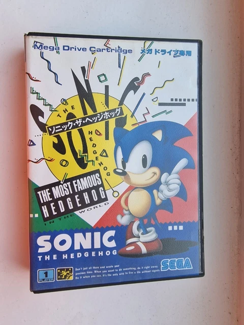SONIC THE HEDGEHOG Mega Drive Japan Asian Cart Complete Boxed With ...